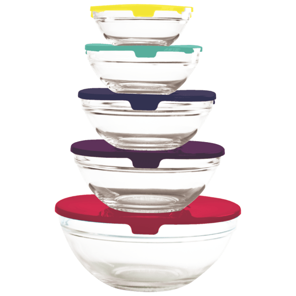 MorningSave Farberware 10pc Glass Bowl Set