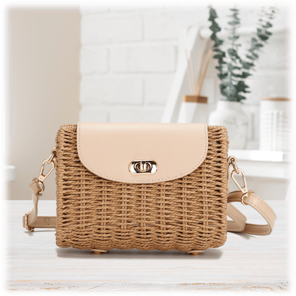 Bandolera Cartera De Rafia Natural Bolso Rafia Bolso Bandolera De