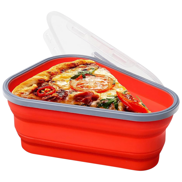 MorningSave Titan Pizza Storage Container with 5 Microwavable Serving