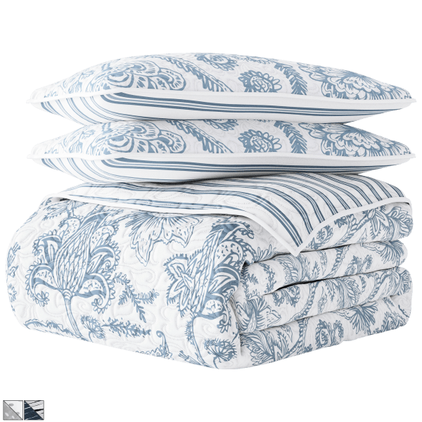 SideDeal Cloth & Gable Reversible Quilted Coverlet Set