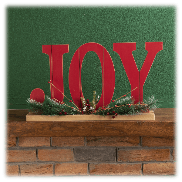 Morningsave: Glitzhome 18”l Wooden Christmas Joy Table Decor