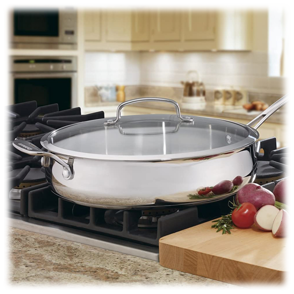 MorningSave Cuisinart Contour 5Quart Saute' Pan with Helper Handle