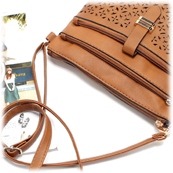 SideDeal XIX Filigree FourZip Crossbody Bag