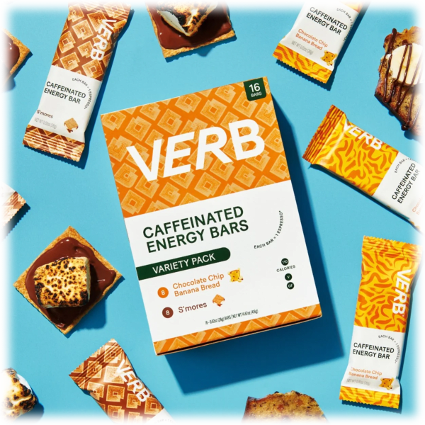 SideDeal 64Pack VERB Caffeinated Energy Bars