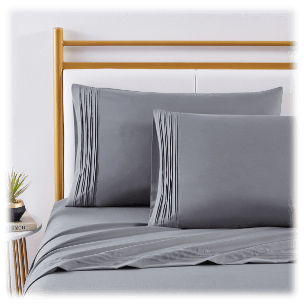 MorningSave Spirit Linen Home Pleated Sheet Set