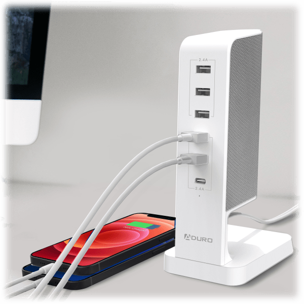 MorningSave Aduro PowerUp Flair Charging Station with 6 USB Ports