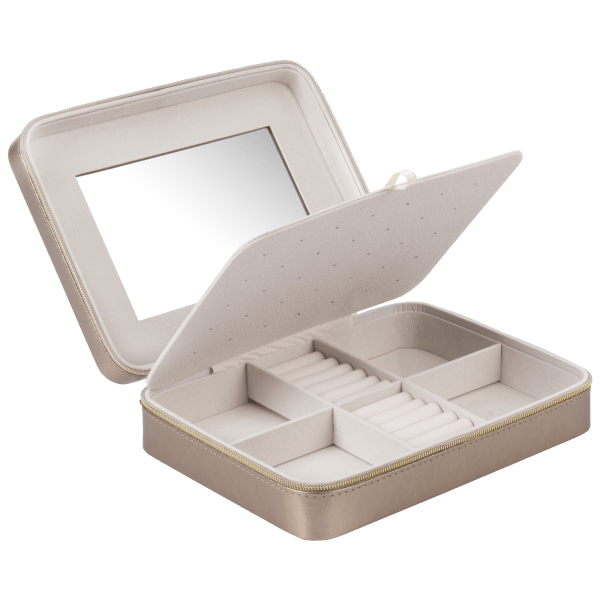 Meh Heidi & Oak Large Jewelry Organizer with Mirror and Pouch