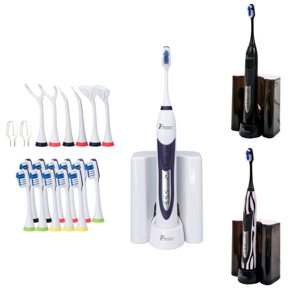 MorningSave Pursonic S520 Electric Toothbrush with 12 Brush Heads