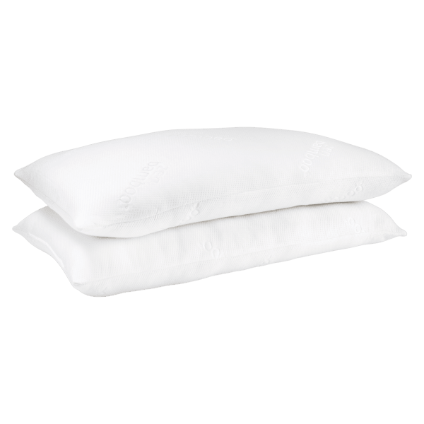 MorningSave 2Pack Zen Bamboo Plush Gel Fiber Pillows