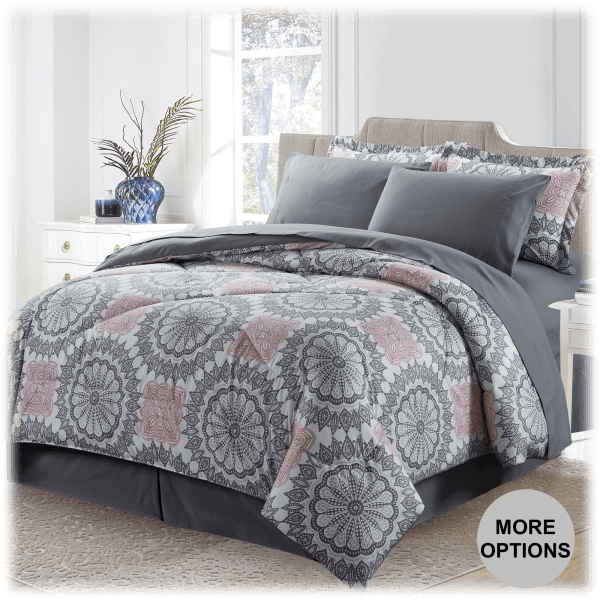 SideDeal Bibb Home 8Piece All Season Comforter Set (Includes Sheets)
