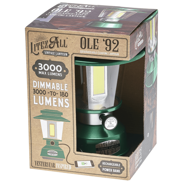LitezAll Ole '92 Rechargeable Vintage Lantern