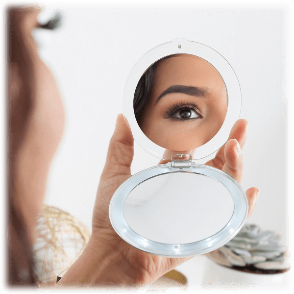 Zadro LED Lighted Ultimate Compact Mirror with Storage Bag