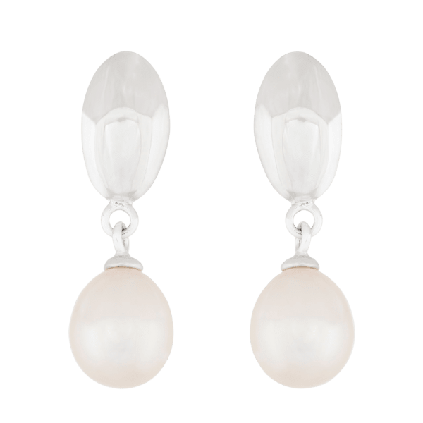 Morningsave: Dangling White Pearl Earrings