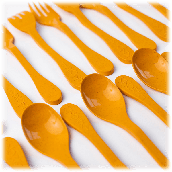 MorningSave Knork Eco Plant Based Reusable Bamboo 24Piece Flatware Set