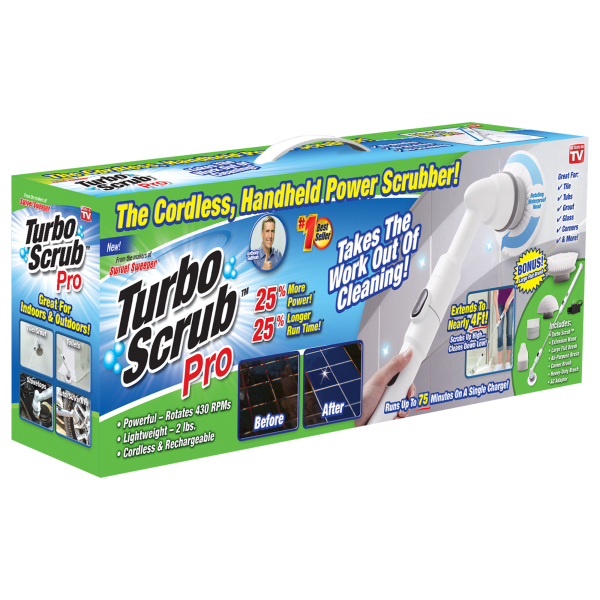 Turbo Scrub Deluxe Cordless and Rechargeable High-Power Scrubber