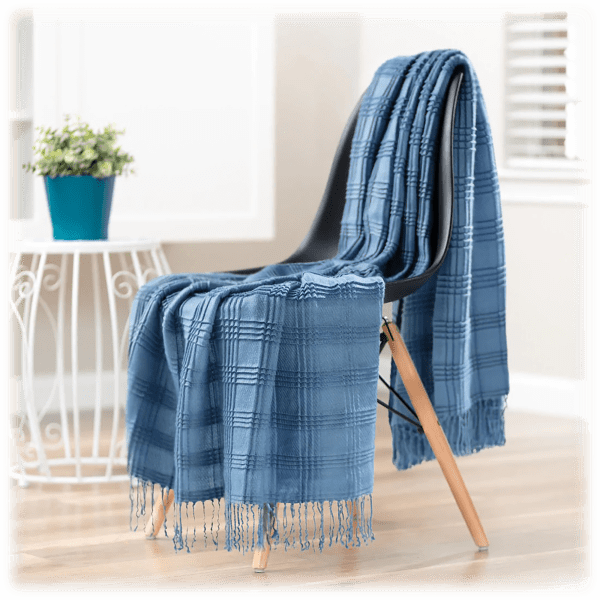 SideDeal 2Pack Chanasya Pleated Plaid Throw Blanket
