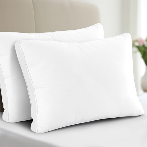 MorningSave: 2-Pack: Hannah Linen Premium Gusseted Pillows