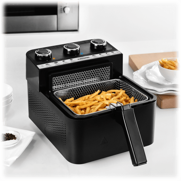 MorningSave Kalorik 2In1 Air Fryer And Deep Fryer (Black)