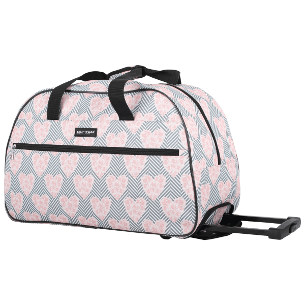 MorningSave Betsey Johnson Designer Carry On Rolling Duffel Bag with