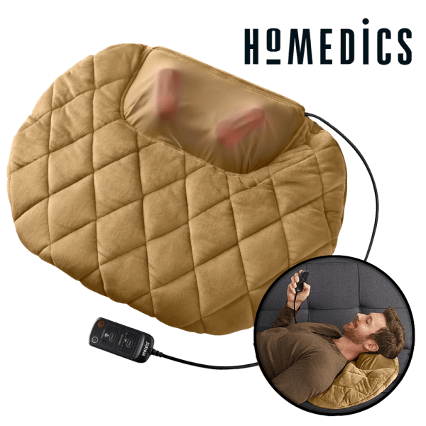 Homedics Neck Massager with Comfort Foam Vibration and Soothing Heat 