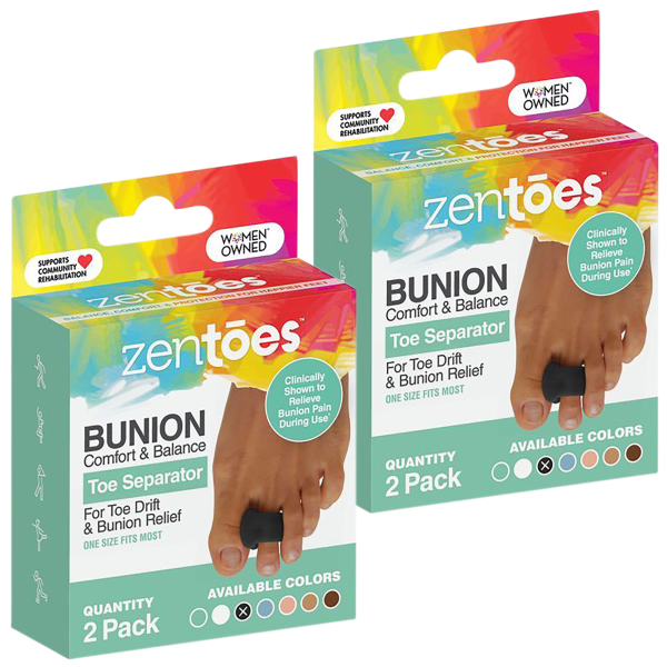 ZenToes Toe Corrector Bunion Straightener 4 Single Loop Spacers Separators Foot - Foto 8