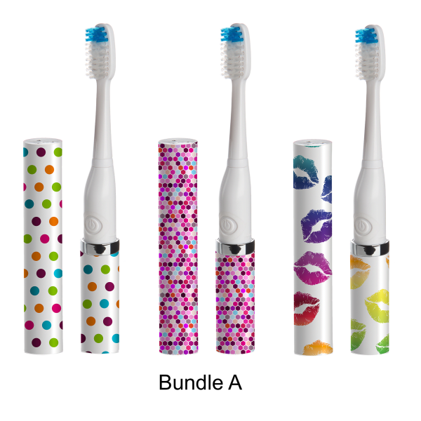 MorningSave 3Pack VIOlife Slim Sonic Travel Toothbrushes