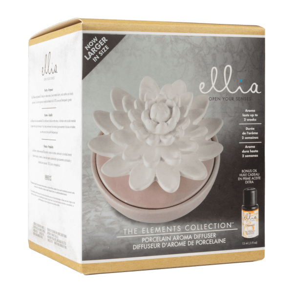 MorningSave Ellia Porcelain Aromatherapy Diffuser with Essential Oil