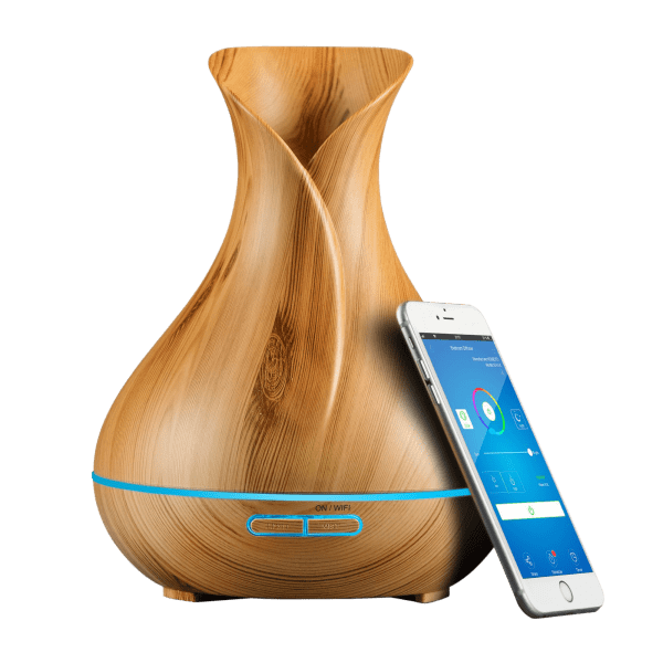 MorningSave Sierra Modern Home "Smart" Diffuser + 3 Oils (Alexa and