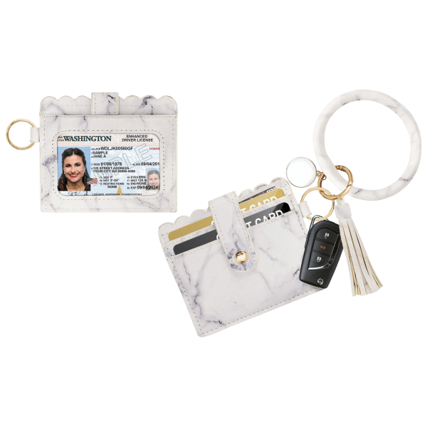 Bracelet Key Chain Wristlet with Card Holder (Multiple Options)