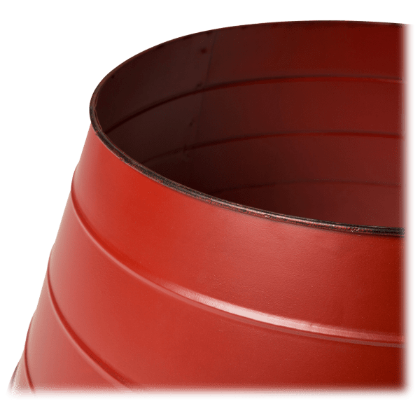 MorningSave Glitzhome 22"D Painted Red Metal Tree Collar
