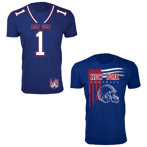 Meh 2Pack Men's and Women's Football Team Tshirts