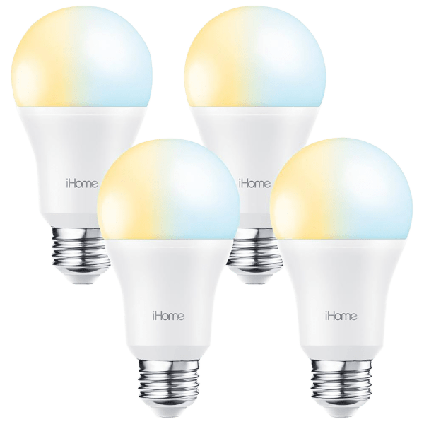 MorningSave 4Pack iHome Spectra Tunable & Dimmable White Bulb (A19)