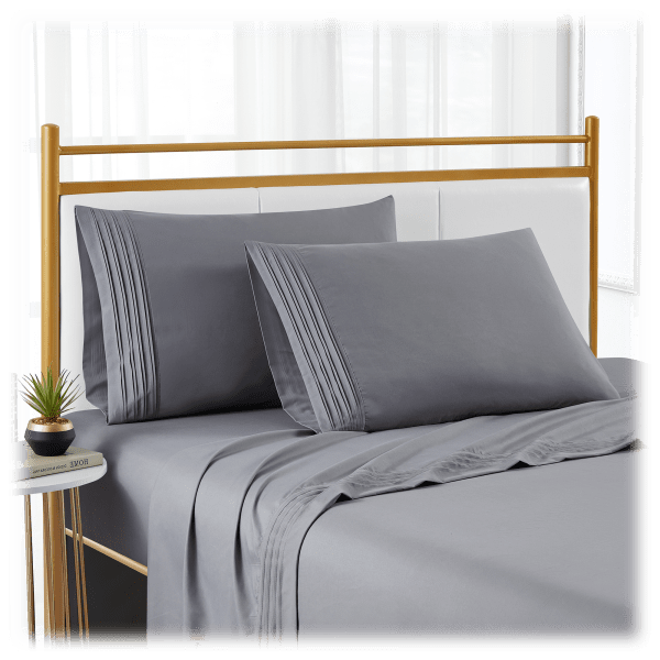 MorningSave Spirit Linen Home Pleated Sheet Set