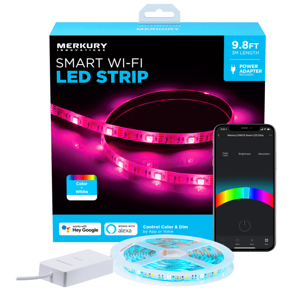 Meh 12 Pack Merkury Innovations Smart Wi Fi LED Strip 9 8