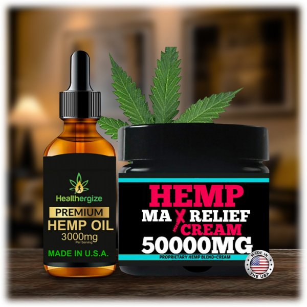 Sidedeal: Healthergize Hemp Oil & Cream Combo Set