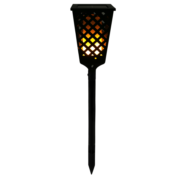 MorningSave 2Pack Dancing Flame TIKI Torches with Solar Charging LED