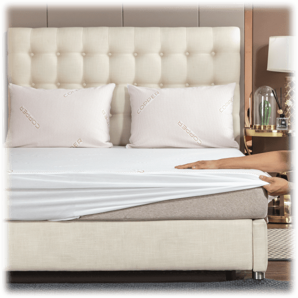 SideDeal Bibb Home Bamboo Copper Infused Waterproof Mattress Pad
