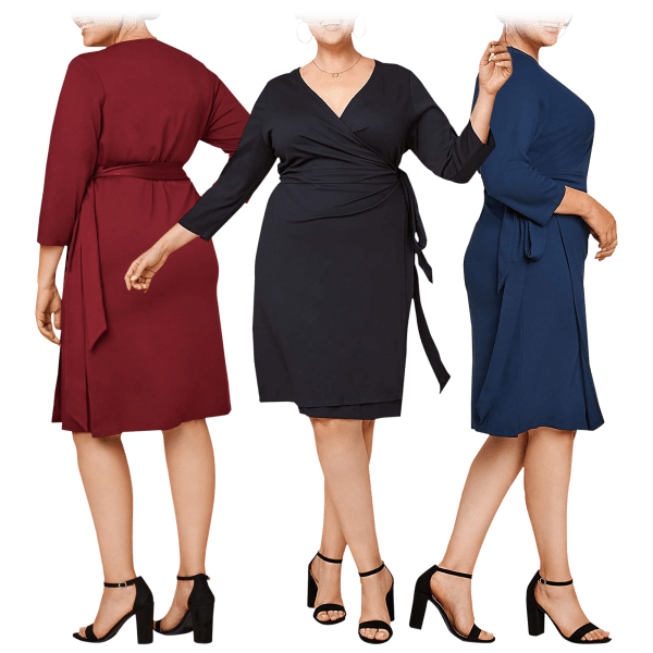 Morningsave Seek No Further Ladies Plus Size Wrap Dress 6260