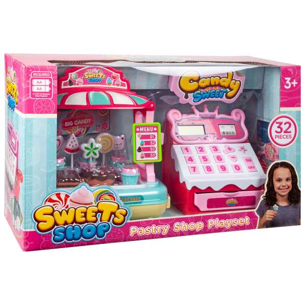 MorningSave 32Piece World Tech Toys Sweets Shop with Cash Register