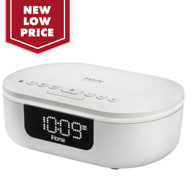 MorningSave iHome Bluetooth Speaker Clock with 360° UVC Sanitizer