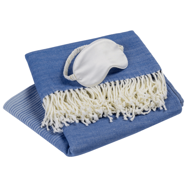 MorningSave August & Leo CashmereLike Throw & Eye Mask Travel Set