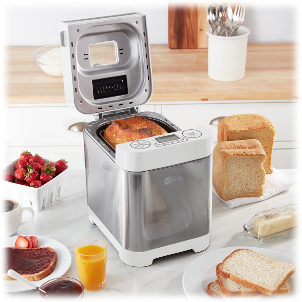 Dash Everyday Stainless Steel Bread Maker, Up to 1.5lb Loaf, 1.5lb, Black