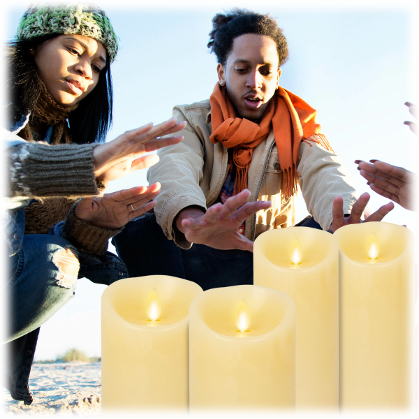 Meh 2Pack Luminara Ivory Flameless Candles (4.5" or 6.5")