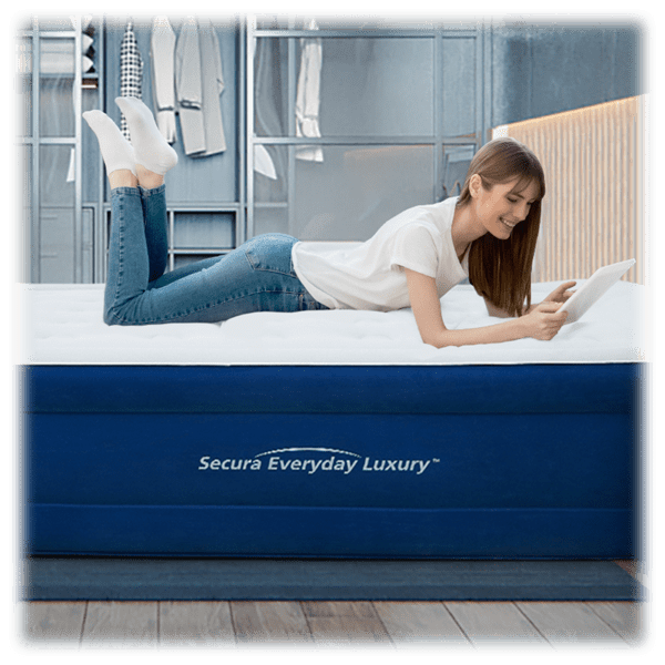 MorningSave Secura Luxury Queen Puncture Resistant Air Mattress with