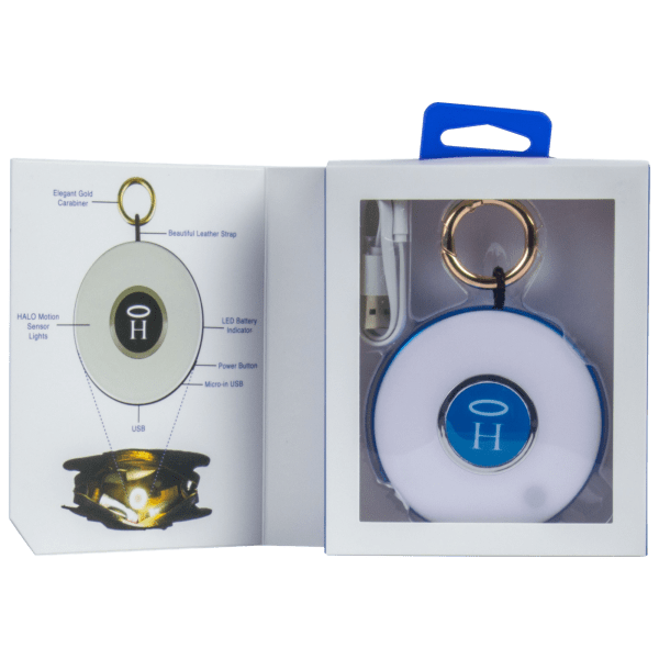 SideDeal Halo PowerGlow 3000 Portable Charger Keychain with LED Motion