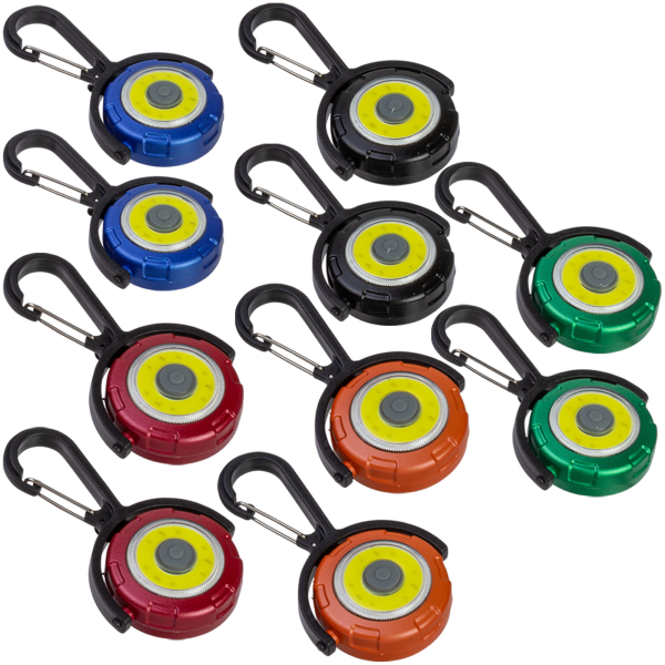 MorningSave 10Pack SecureBrite Clip Keychain Light Basics