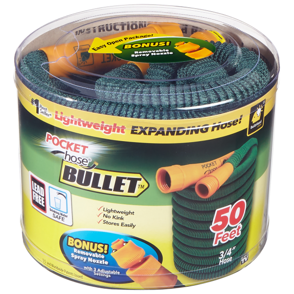 SideDeal Pocket Hose Silver Bullet II Top Brass As Seen on TV (50 ft)