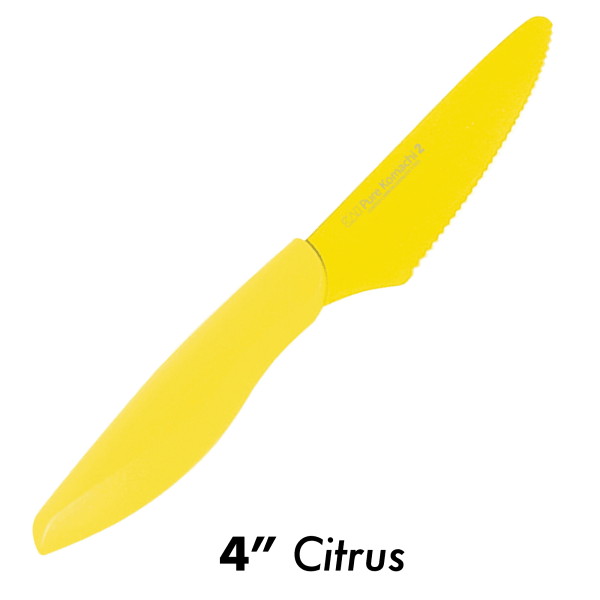 KAI Pure Komachi 2 Yellow Citrus Knife, 4 Inch