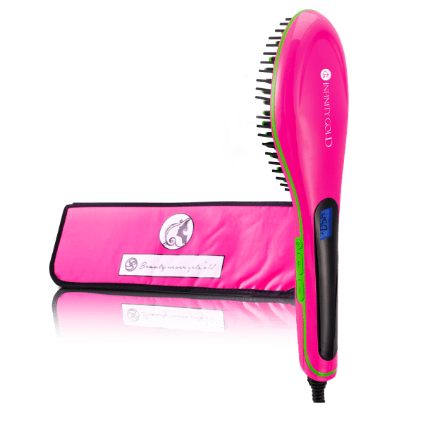 MorningSave Infinity Gold Advanced Infrared Straightening Brush + Heat Mat