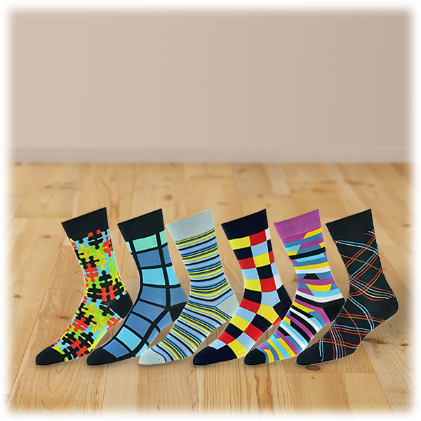 Morningsave 12 Pack Urban Understuff Mens Fun And Bold Patterned Socks 7882